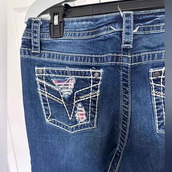 Vigoss Red, White & Blue detailed Slim Boot Leg Jeans- Merica! - Picture 11 of 12